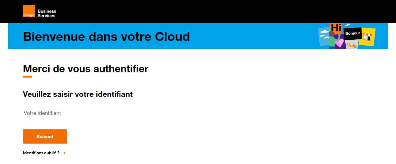 Flexible Engine console - Cloud customer space